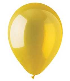 Crystal Yellow Helium Latex Balloon